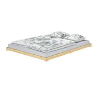 Lit en pin très bas, base idéale pour combiner avec futon, surface 160x200 cm V-60.47K-16