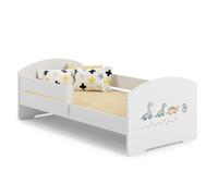 Lit enfant - 1001Jouets - Dinosaures - 160x80 cm - Matelas inclus - 1 place