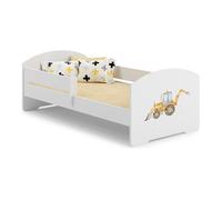 Lit enfant - 1001Jouets - LUK BAR 160x80 - Tracteur - Matelas inclus - 1 place