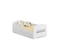 Lit enfant 140x70 Train tiroir de rangement avec matelas