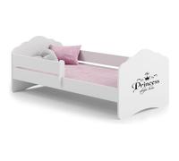 Lit enfant 160x80 cm + sommier + matelas + barrière de sécurité