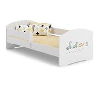 Lit enfant 160x80 Dinosaures avec matelas Jaune G