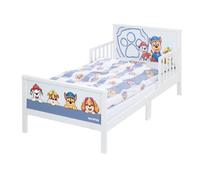 Lit Enfant 2-7 Ans avec Barrières de Protection + Parure de Lit ROBA Pat'Patrouille - Blanc - 70x140 cm blanc TU