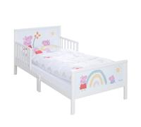 Lit Enfant 2-7 Ans avec Barrières de Protection + Parure de Lit ROBA Peppa Pig - Blanc - 70x140 cm blanc TU