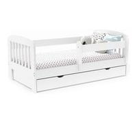 IDMarket Lit enfant Lilia 80 x 160 cm 1 tiroir avec sommier et barrières