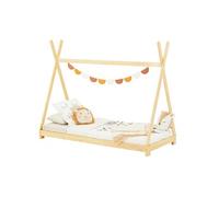 Lit montessori tipi ELIN, 90 x 190 cm lit cabane enfant en pin massif vernis naturel