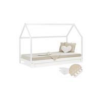 Lit Enfant 90x200 cm cabane - matelas sommier