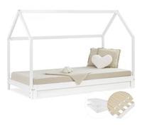 Lit Enfant 90x200 cm cabane - matelas sommier