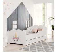 Lit enfant ANNA +SZU avec tiroir de rangement 160x80 Licorne avec matelas