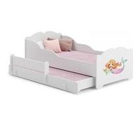 Lit enfant ANNA +SZU avec gigogne 160x80 SIRÈNE avec matelas Rouge G
