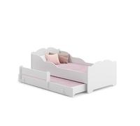 Lit enfant ANNI avec gigogne 160x80 avec matelas