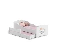 Lit enfant ANNI avec gigogne 160x80 Elephant avec matelas