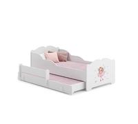 Lit enfant ANNI avec gigogne 160x80 Fée avec matelas