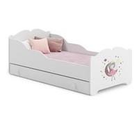 Lit enfant ANNI avec tiroir de rangement 140x70 Lune avec matelas Rouge G