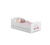 Lit enfant ANNI avec tiroir de rangement 160x80 CHAT avec matelas