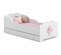Lit enfant ANNI avec tiroir de rangement 160x80 PRINCESSE avec matelas Rouge G