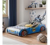 Lit enfant auto pour un garçon ""Batcar"" 160x80 cm avec sommier