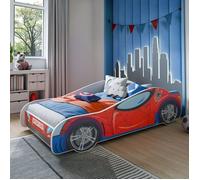 Lit enfant auto Spider Lit voiture + sommier 140x70 cm