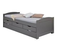 Lit Enfant avec Sommier & Tiroir "Lorie" 90x200cm Gris Gris G