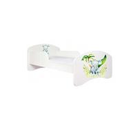 Lit enfant bb boom 90x180 en panneaux de particules barriere matelas sommier - sommier a lattes blanc