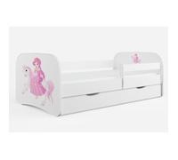 Lit enfant blanc princesse à cheval Kocot Kids - sans tiroir - 70x140cm
