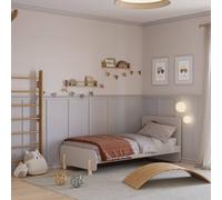 Lit Enfant Bords Arrondis - Gamme Lou Crème 90X190