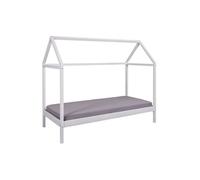 Inter Link - Lit enfant 90 x 200 cm- Lit d'appoint - Lit adolescent - En pin massif - Pour garçons et filles - Laqué blanc - Non toxique - Entretien facile - Sun Road 90 x 200 cm