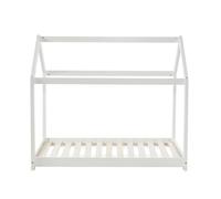 Lit enfant cabane TINY pin blanc 70x140 sommier inclus