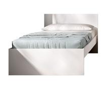 Lit enfant couchage 90X190 coloris blanc - Longueur 194 x Profondeur 95 x Hauteur 67 cm