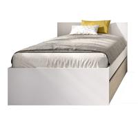 Lit enfant couchage 90X190 coloris chêne naturel, blanc avec 1 tiroir lit - Longueur 194 x Profondeur 95 x Hauteur 67 cm