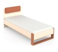 Lit enfant - DEMEYERE - Modèle CAMILLIA - Beige - Tête de lit capitonnée - 90 x 200 cm
