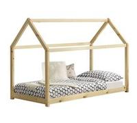 Lit Enfant Design Maison Netstal Pin 140 x 70 cm Naturel [en.casa] Bois naturel G