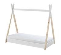 Lit Tipi - blanc/naturel - avec matelas 140