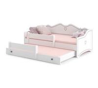 Lit enfant Emma + gigogne160x80 S avec matelas Multicolore