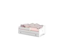 Lit enfant Emma + tiroir de rangement 160 cm avec matelas