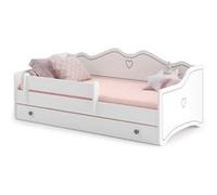 Lit enfant Emma + tiroir de rangement 160 cm avec matelas