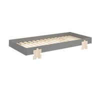 Lit Empilable Modulo Puzzle Gris 90x200 cm - Design Minimaliste et Pratique
