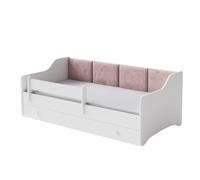 Kobi Lit enfant ERYK 80×160 avec panneaux rembourrés, matelas, sommier et tiroir