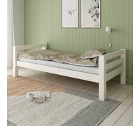 Lit Enfant Extra-solide En Bois Massif Hercule Blanc 90X200