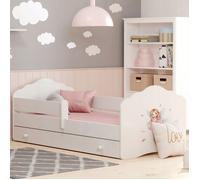 Lit enfant FALA BAR+SZU 160x80 Fée avec tiroir de rangement avec matelas