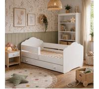 Lit enfant FALA 160x80 cm avec barrière et tiroir - sans matelas
