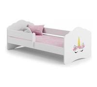 Lit enfant FALA BAR 140x70 Licorne avec matelas Jaune G