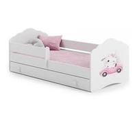 Lit enfant FALA BAR+SZU 140x70 CHAT avec tiroir de rangement avec matelas Violet G