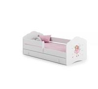 Lit enfant ""fille rose"", tiroir , matelas et barrière de protection , taille 140x70