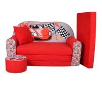 LIT ENFANT FAUTEUILS CANAPÉ SOFA + POUF ET COUSSIN Racing