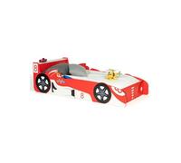 IDMarket Lit enfant TEDDI voiture Formule 1 70 x 140 cm Rouge