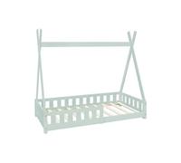 Lit enfant GENERIQUE 80x160 en bois matelas sommier - sommier a lattes vert