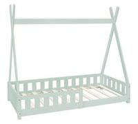 Lit enfant GENERIQUE 80x160 en bois matelas sommier - sommier a lattes vert Grün G