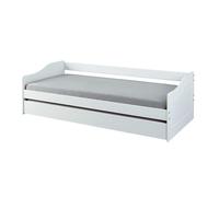 INTER LINK Lit banquette Leonie, 90 x 190 cm ou 90 x 200 cm (blanc, 90 X 200 CM)