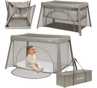 Lit enfant grille de course lit de voyage avec matelas sac de transport pliab...